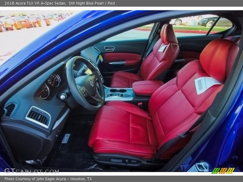 Still Night Blue Pearl / Red 2018 Acura TLX V6 A-Spec Sedan