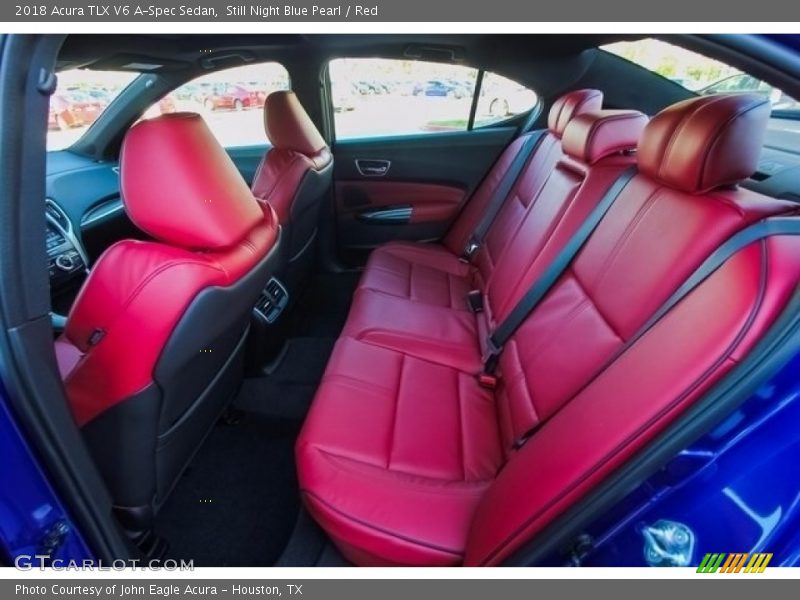 Still Night Blue Pearl / Red 2018 Acura TLX V6 A-Spec Sedan