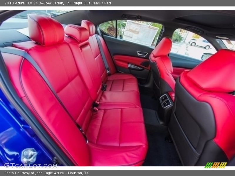 Still Night Blue Pearl / Red 2018 Acura TLX V6 A-Spec Sedan