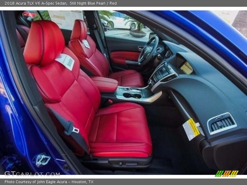 Still Night Blue Pearl / Red 2018 Acura TLX V6 A-Spec Sedan