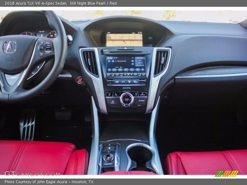 Still Night Blue Pearl / Red 2018 Acura TLX V6 A-Spec Sedan