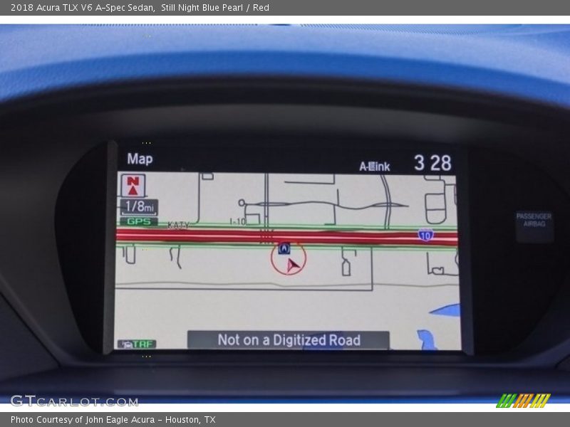 Still Night Blue Pearl / Red 2018 Acura TLX V6 A-Spec Sedan