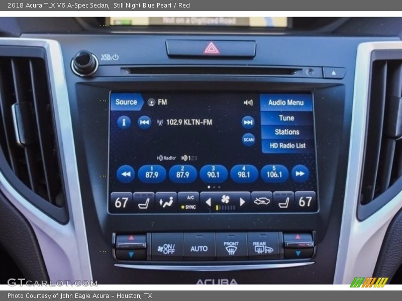 Still Night Blue Pearl / Red 2018 Acura TLX V6 A-Spec Sedan