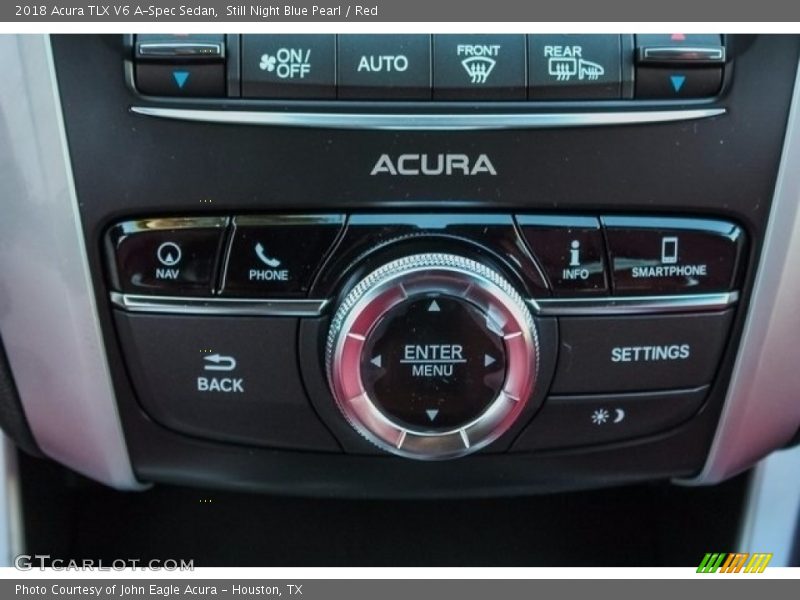 Still Night Blue Pearl / Red 2018 Acura TLX V6 A-Spec Sedan