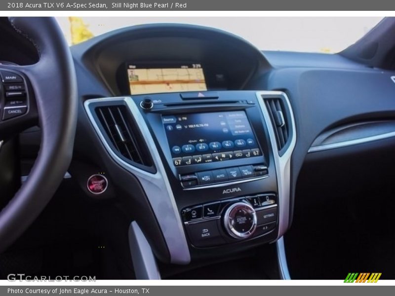 Still Night Blue Pearl / Red 2018 Acura TLX V6 A-Spec Sedan