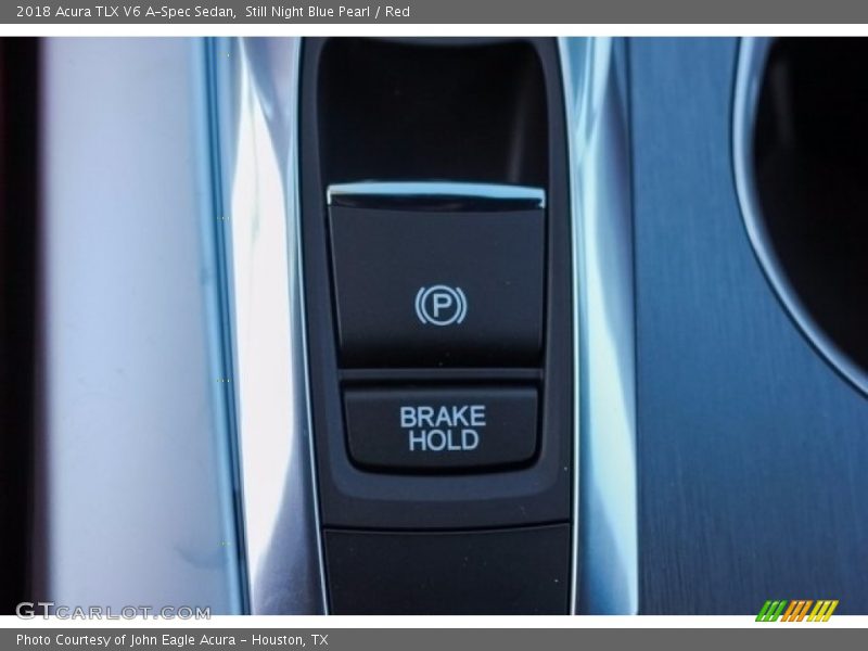 Still Night Blue Pearl / Red 2018 Acura TLX V6 A-Spec Sedan