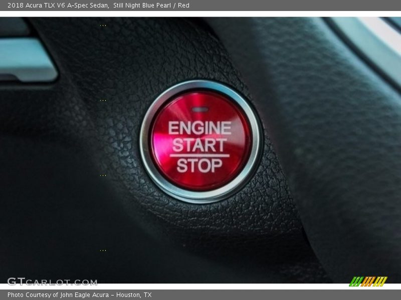 Still Night Blue Pearl / Red 2018 Acura TLX V6 A-Spec Sedan