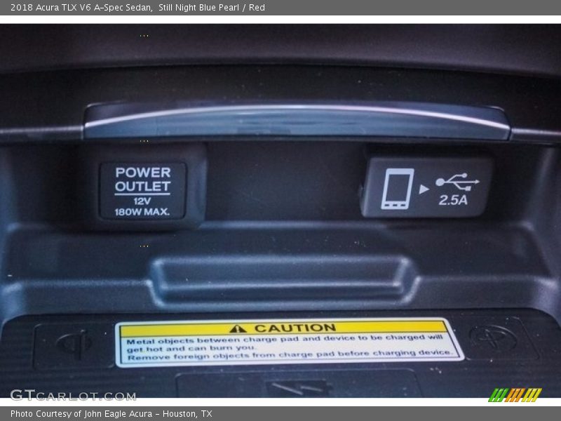 Still Night Blue Pearl / Red 2018 Acura TLX V6 A-Spec Sedan