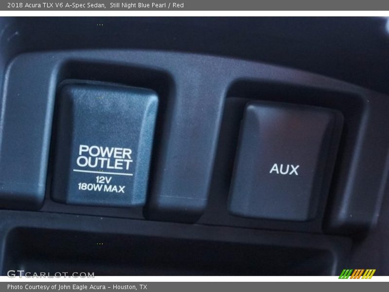 Still Night Blue Pearl / Red 2018 Acura TLX V6 A-Spec Sedan