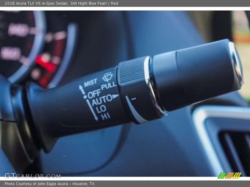 Still Night Blue Pearl / Red 2018 Acura TLX V6 A-Spec Sedan