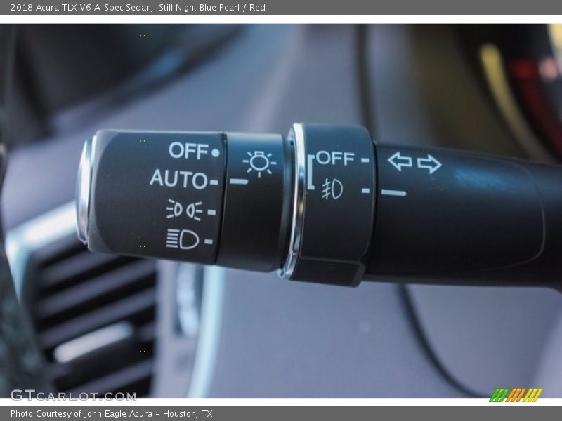 Still Night Blue Pearl / Red 2018 Acura TLX V6 A-Spec Sedan