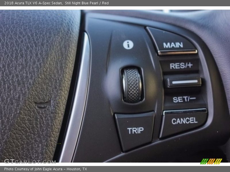 Still Night Blue Pearl / Red 2018 Acura TLX V6 A-Spec Sedan