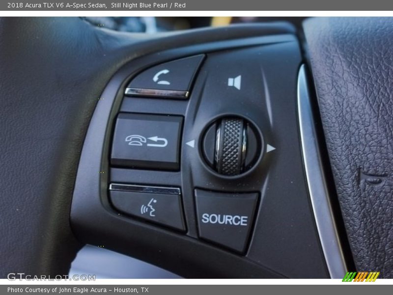 Still Night Blue Pearl / Red 2018 Acura TLX V6 A-Spec Sedan
