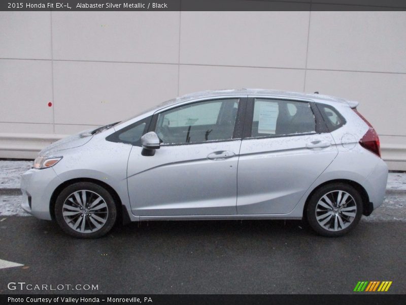 Alabaster Silver Metallic / Black 2015 Honda Fit EX-L