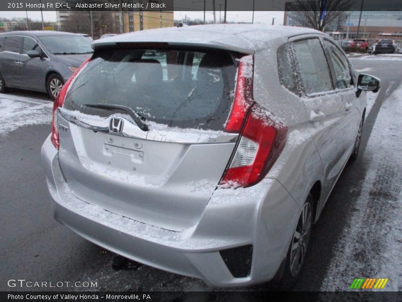 Alabaster Silver Metallic / Black 2015 Honda Fit EX-L