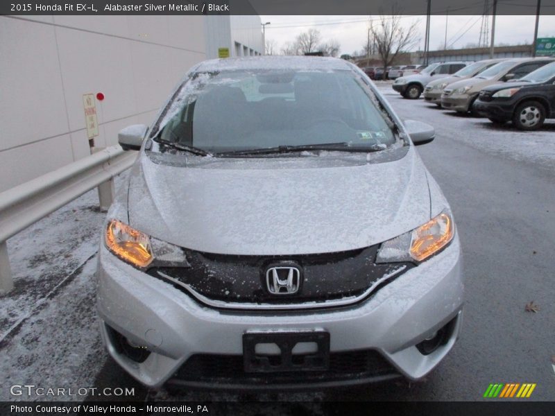 Alabaster Silver Metallic / Black 2015 Honda Fit EX-L