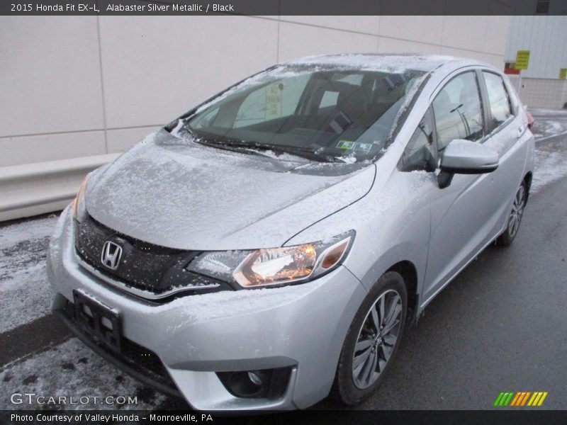 Alabaster Silver Metallic / Black 2015 Honda Fit EX-L