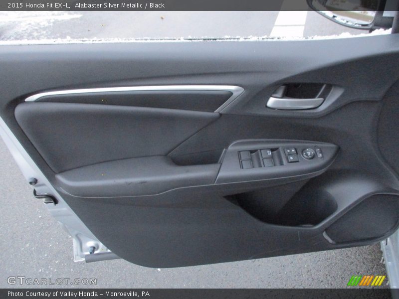 Alabaster Silver Metallic / Black 2015 Honda Fit EX-L