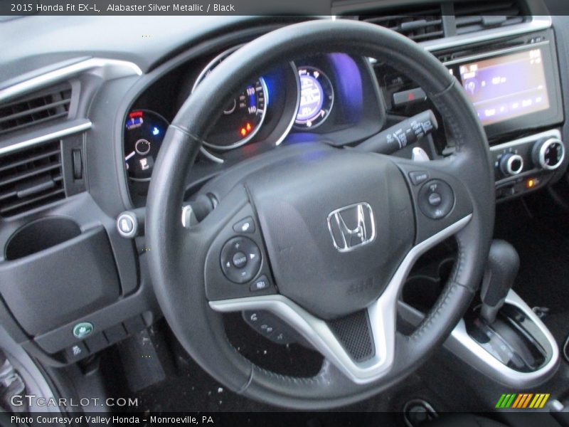 Alabaster Silver Metallic / Black 2015 Honda Fit EX-L