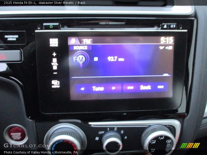 Alabaster Silver Metallic / Black 2015 Honda Fit EX-L