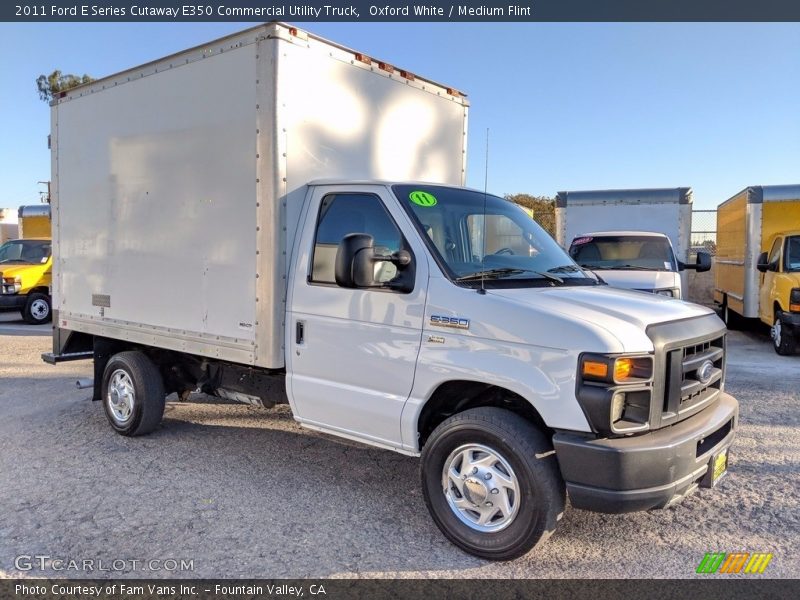 Oxford White / Medium Flint 2011 Ford E Series Cutaway E350 Commercial Utility Truck