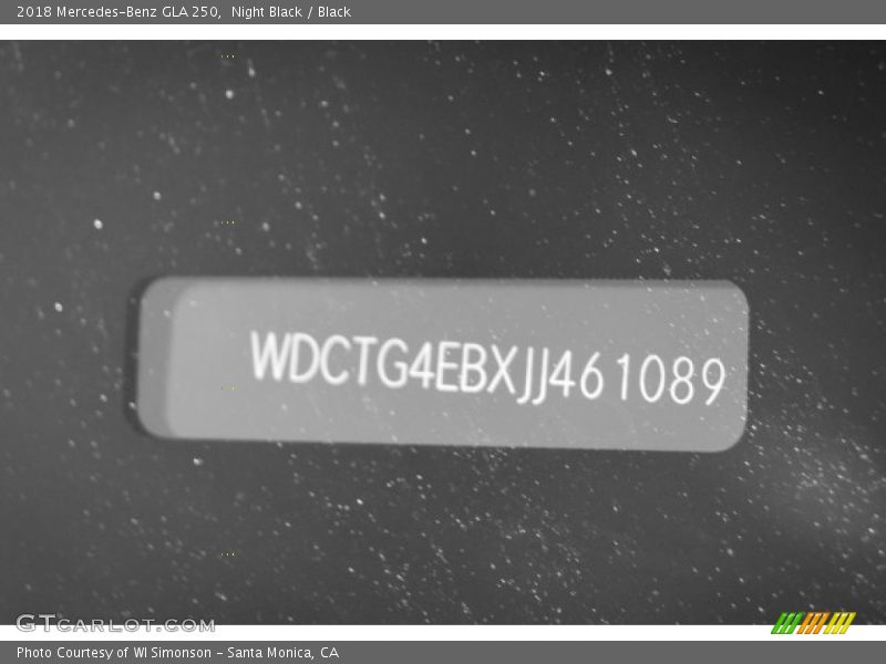 Night Black / Black 2018 Mercedes-Benz GLA 250