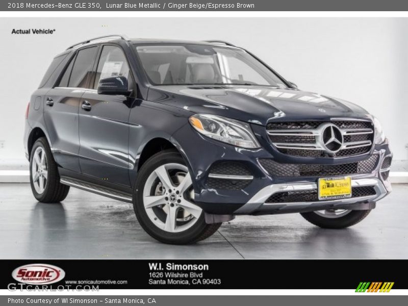 Lunar Blue Metallic / Ginger Beige/Espresso Brown 2018 Mercedes-Benz GLE 350