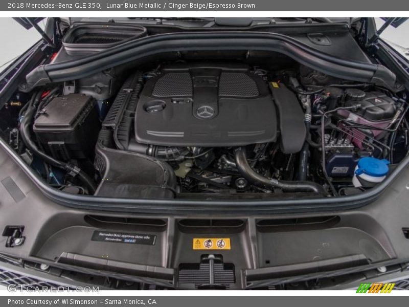 Lunar Blue Metallic / Ginger Beige/Espresso Brown 2018 Mercedes-Benz GLE 350