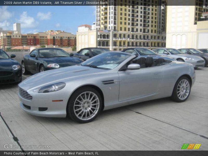 AM Titanium Silver / Obsidian Black 2009 Aston Martin DB9 Volante