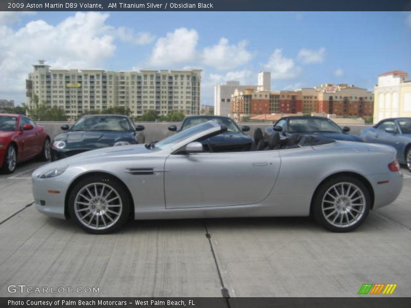AM Titanium Silver / Obsidian Black 2009 Aston Martin DB9 Volante