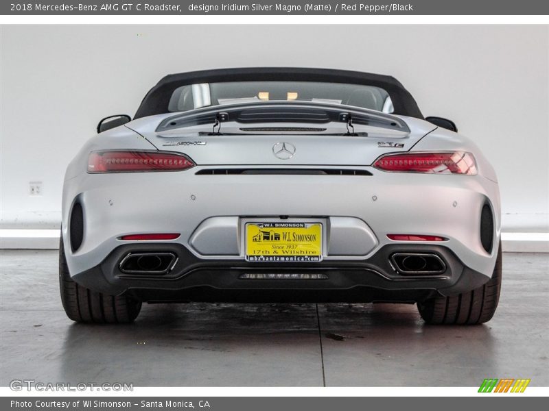 designo Iridium Silver Magno (Matte) / Red Pepper/Black 2018 Mercedes-Benz AMG GT C Roadster