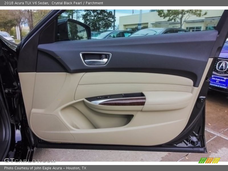 Crystal Black Pearl / Parchment 2018 Acura TLX V6 Sedan