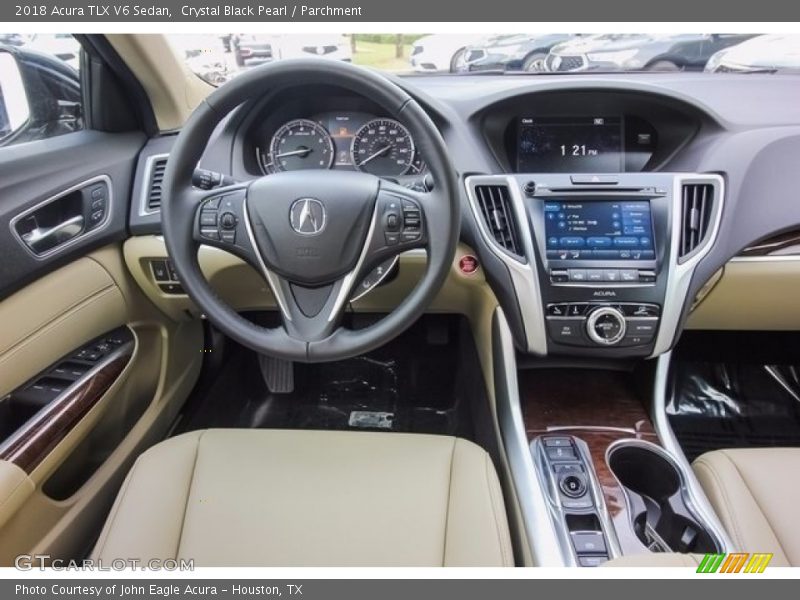 Crystal Black Pearl / Parchment 2018 Acura TLX V6 Sedan