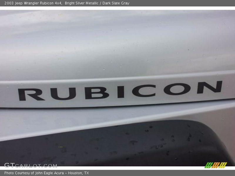 Bright Silver Metallic / Dark Slate Gray 2003 Jeep Wrangler Rubicon 4x4