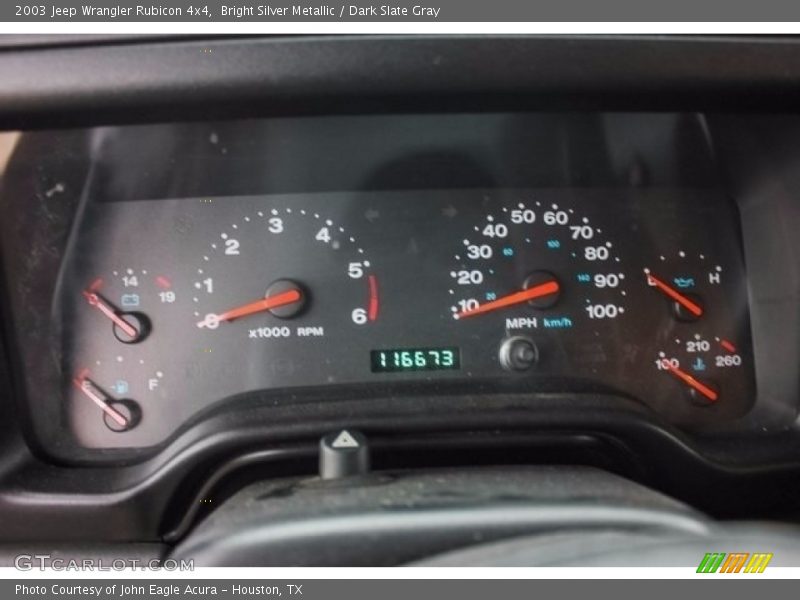 Bright Silver Metallic / Dark Slate Gray 2003 Jeep Wrangler Rubicon 4x4