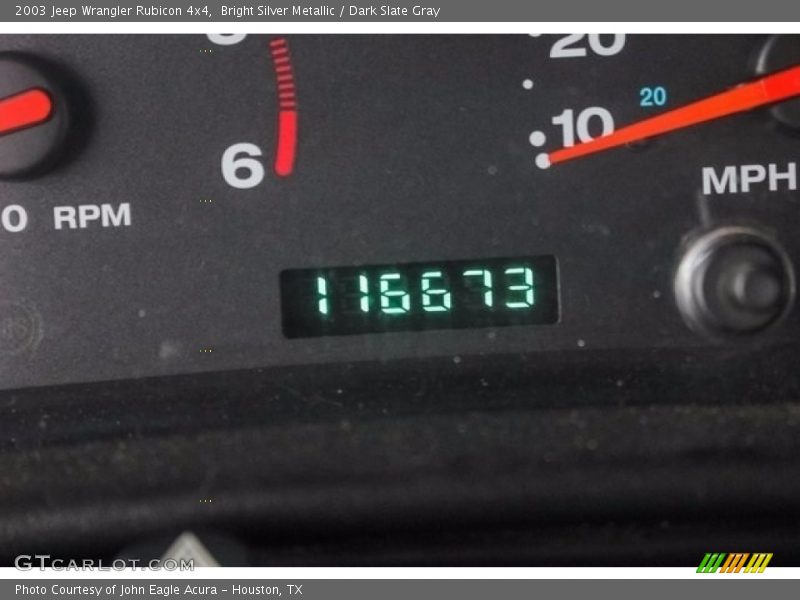 Bright Silver Metallic / Dark Slate Gray 2003 Jeep Wrangler Rubicon 4x4
