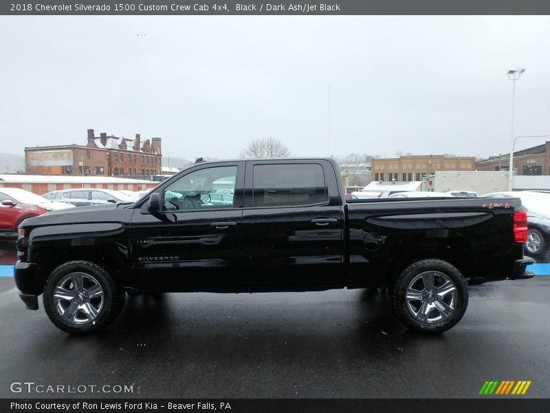 Black / Dark Ash/Jet Black 2018 Chevrolet Silverado 1500 Custom Crew Cab 4x4