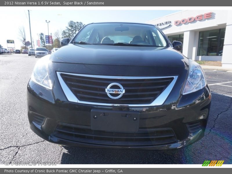 Super Black / Sandstone 2012 Nissan Versa 1.6 SV Sedan
