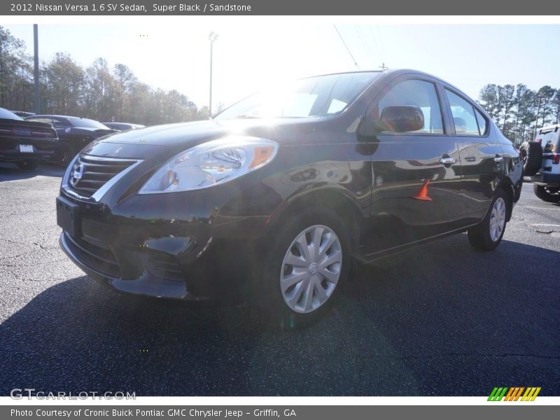 Super Black / Sandstone 2012 Nissan Versa 1.6 SV Sedan