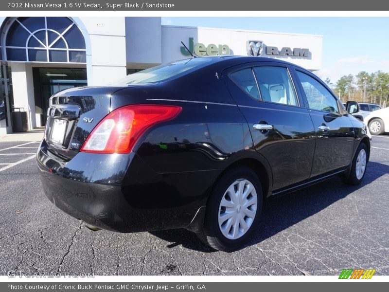Super Black / Sandstone 2012 Nissan Versa 1.6 SV Sedan