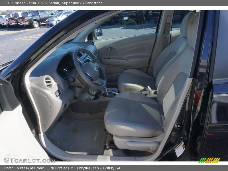 Super Black / Sandstone 2012 Nissan Versa 1.6 SV Sedan