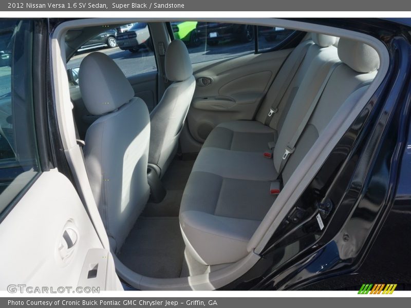 Super Black / Sandstone 2012 Nissan Versa 1.6 SV Sedan