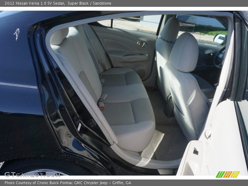 Super Black / Sandstone 2012 Nissan Versa 1.6 SV Sedan