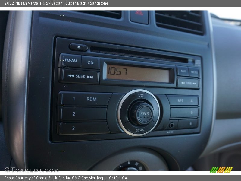 Super Black / Sandstone 2012 Nissan Versa 1.6 SV Sedan
