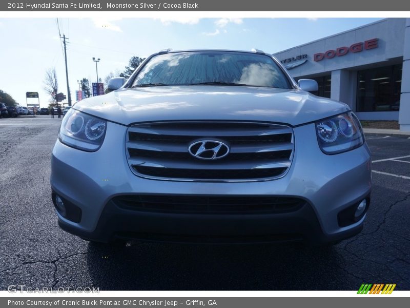Moonstone Silver / Cocoa Black 2012 Hyundai Santa Fe Limited
