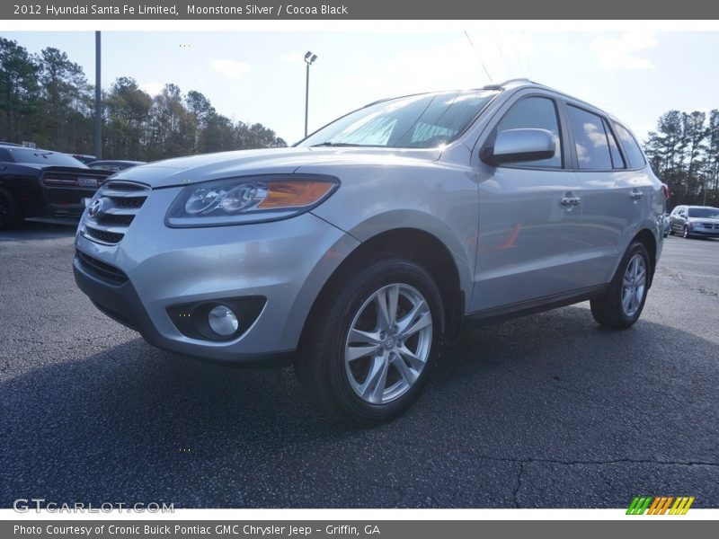 Moonstone Silver / Cocoa Black 2012 Hyundai Santa Fe Limited