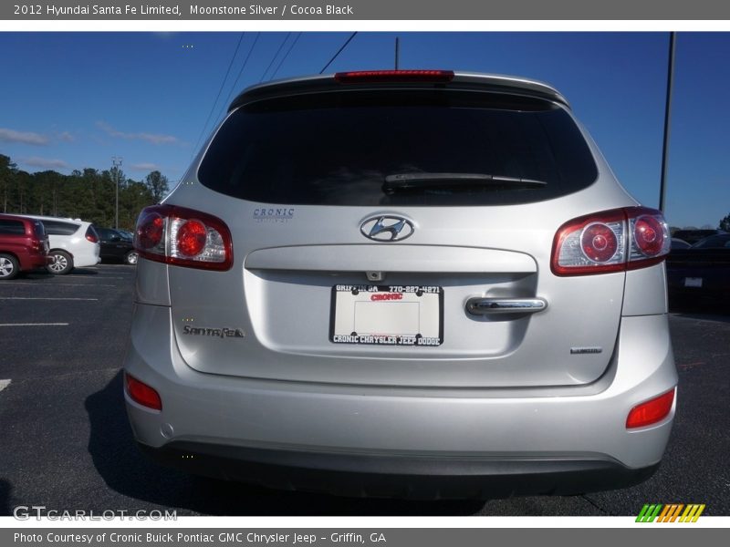 Moonstone Silver / Cocoa Black 2012 Hyundai Santa Fe Limited