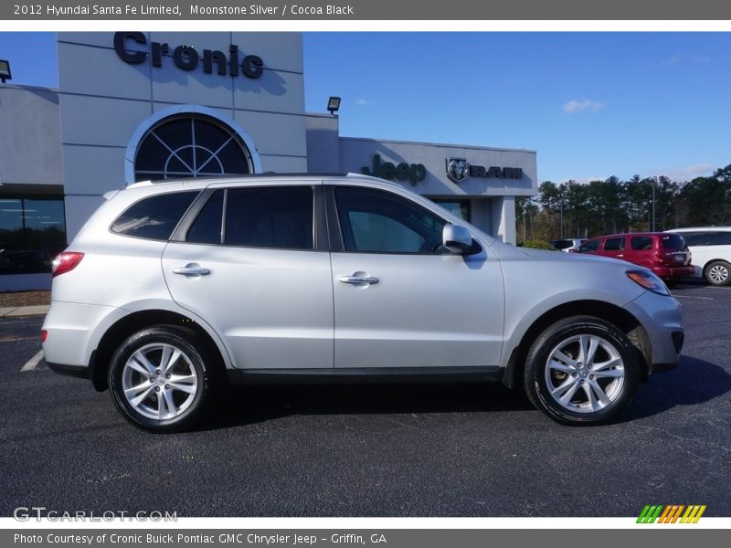 Moonstone Silver / Cocoa Black 2012 Hyundai Santa Fe Limited