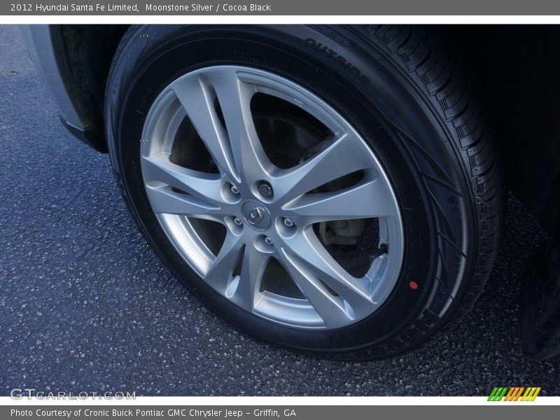 Moonstone Silver / Cocoa Black 2012 Hyundai Santa Fe Limited