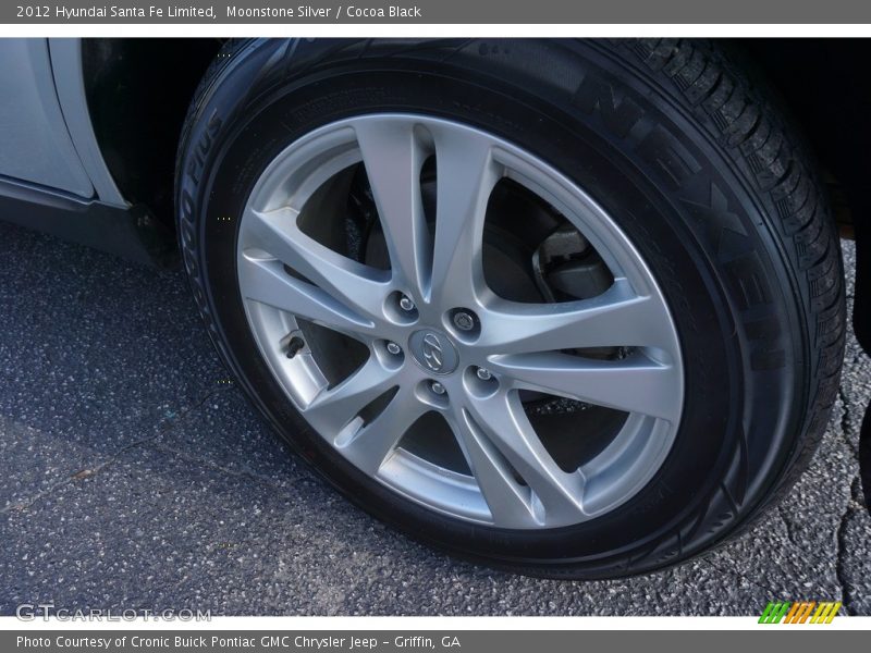 Moonstone Silver / Cocoa Black 2012 Hyundai Santa Fe Limited